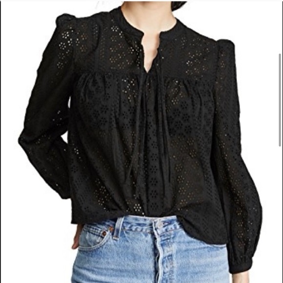 Madewell Tops - Madewell Black Eyelet Blouse